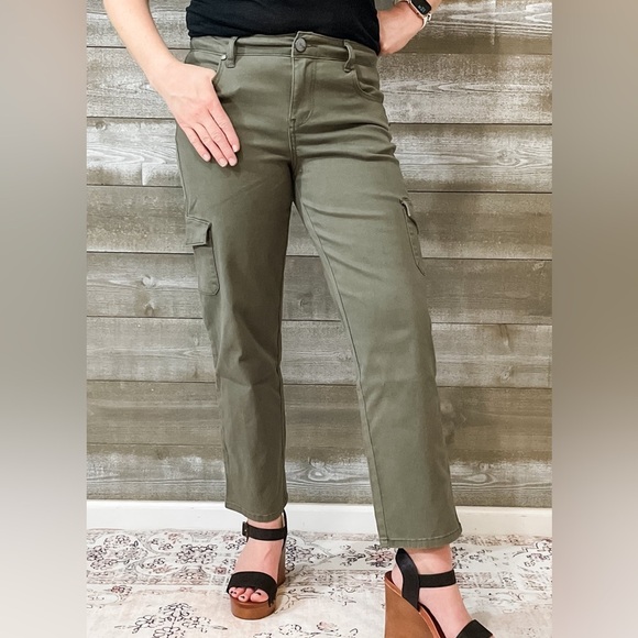 LOFT Pants - LOFT Dark Green Utility Pants